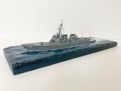 1/700 Arleigh Burke-Class Destroyer Model with Ocean Base | USS Lassen (DDG-82) | Multi-Purpose Guided Missile Destroyer